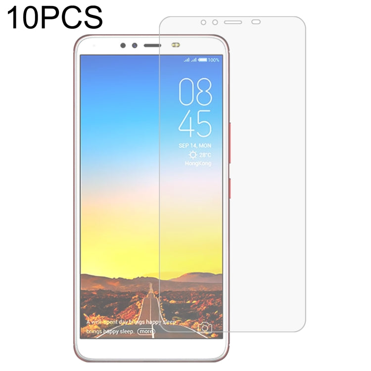 10 PCS 0.26mm 9H 2.5D Tempered Glass Film, For TCL 10 Plus (10 PCS)