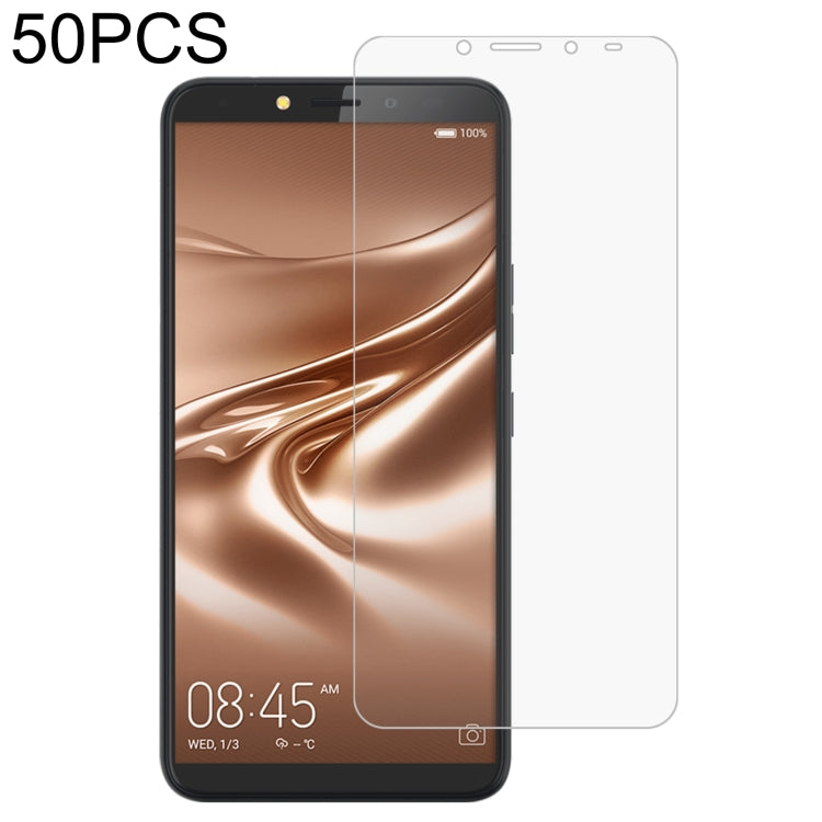 50 PCS 0.26mm 9H 2.5D Tempered Glass Film, For TCL 10 Plus (50 PCS) — For Oukitel C22 (50 PCS)