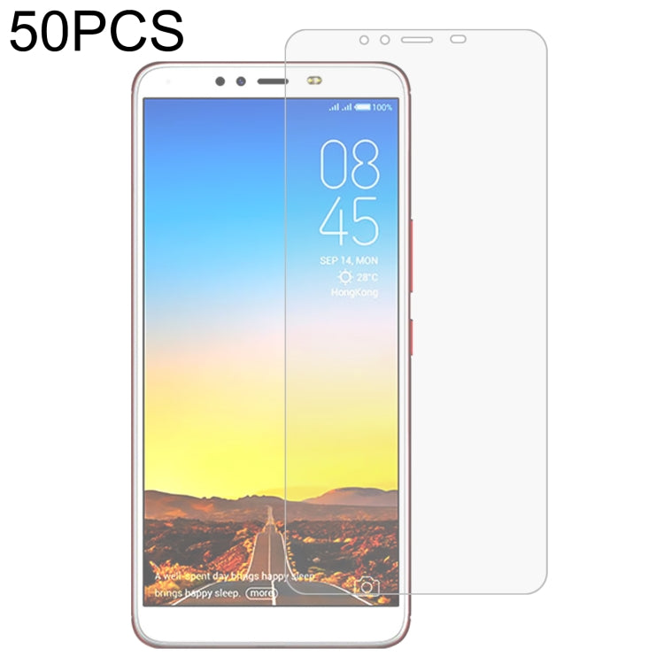 50 PCS 0.26mm 9H 2.5D Tempered Glass Film, For TCL 10 Plus (50 PCS)