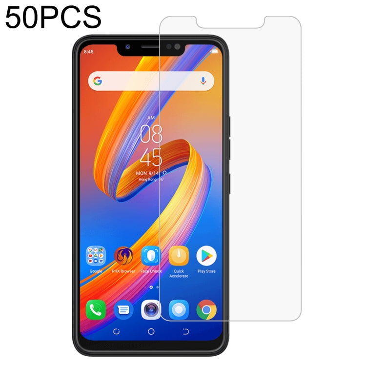 50 PCS 0.26mm 9H 2.5D Tempered Glass Film, For TCL 10 Plus (50 PCS)