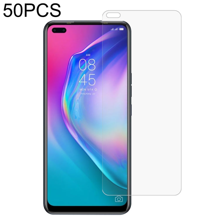 50 PCS 0.26mm 9H 2.5D Tempered Glass Film