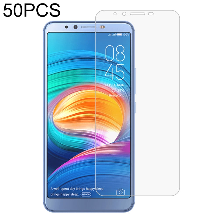 50 PCS 0.26mm 9H 2.5D Tempered Glass Film