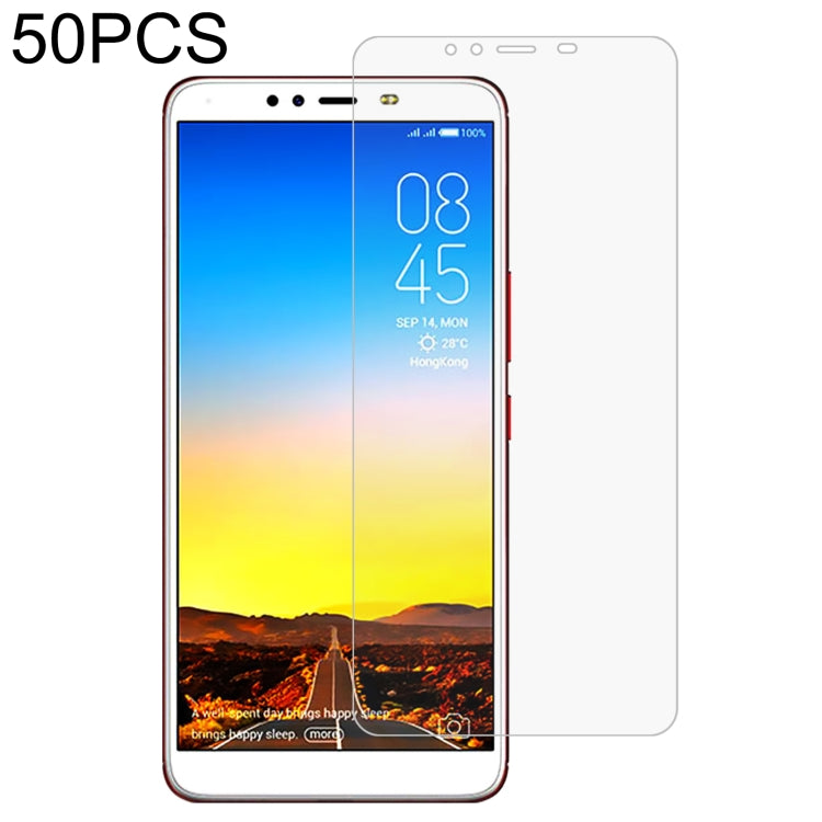50 PCS 0.26mm 9H 2.5D Tempered Glass Film