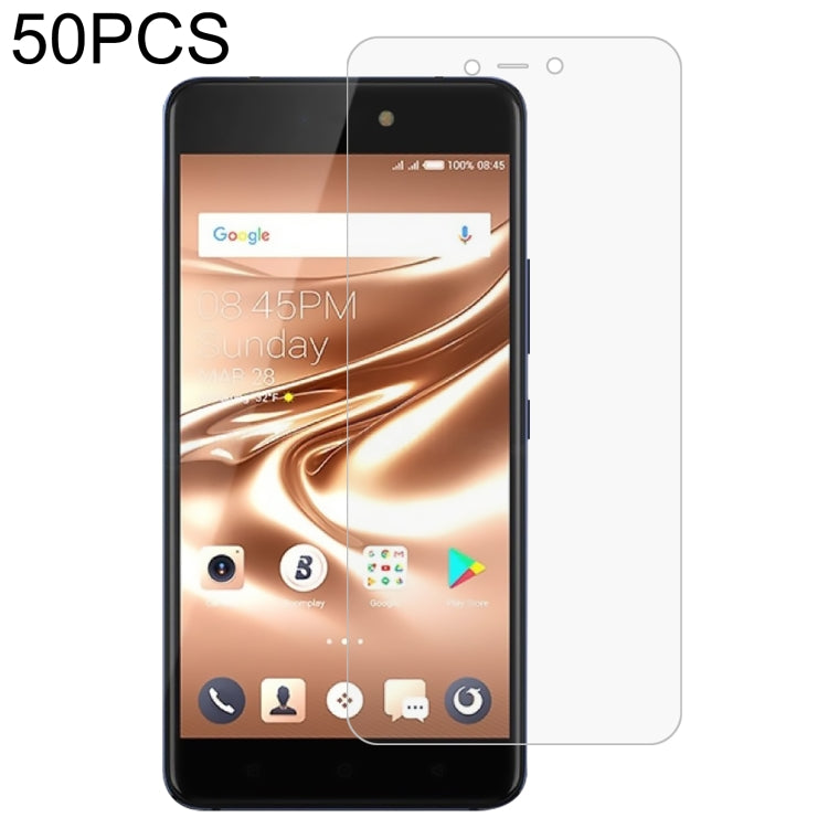 50 PCS 0.26mm 9H 2.5D Tempered Glass Film