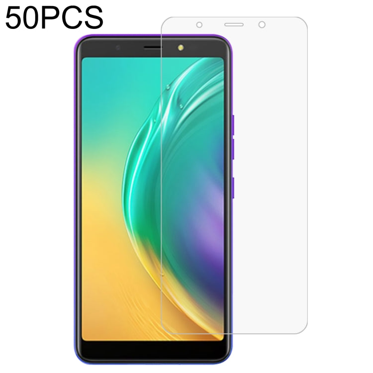 50 PCS 0.26mm 9H 2.5D Tempered Glass Film