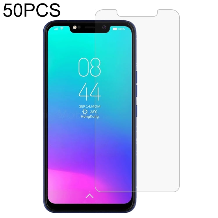 50 PCS 0.26mm 9H 2.5D Tempered Glass Film