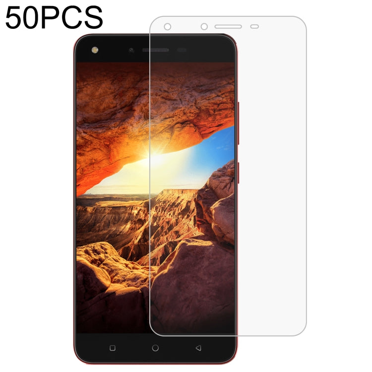 50 PCS 0.26mm 9H 2.5D Tempered Glass Film