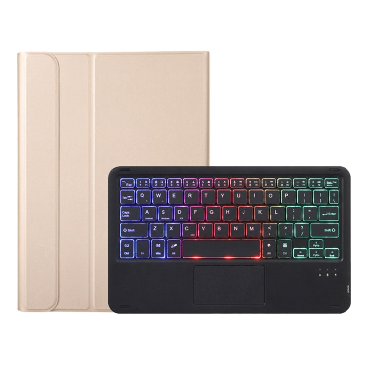 A08-AS Ultra-thin Backlight Bluetooth Keyboard Leather Case with Touchpad For Samsung Galaxy Tab A8 2021 SM-X205 / SM-X200