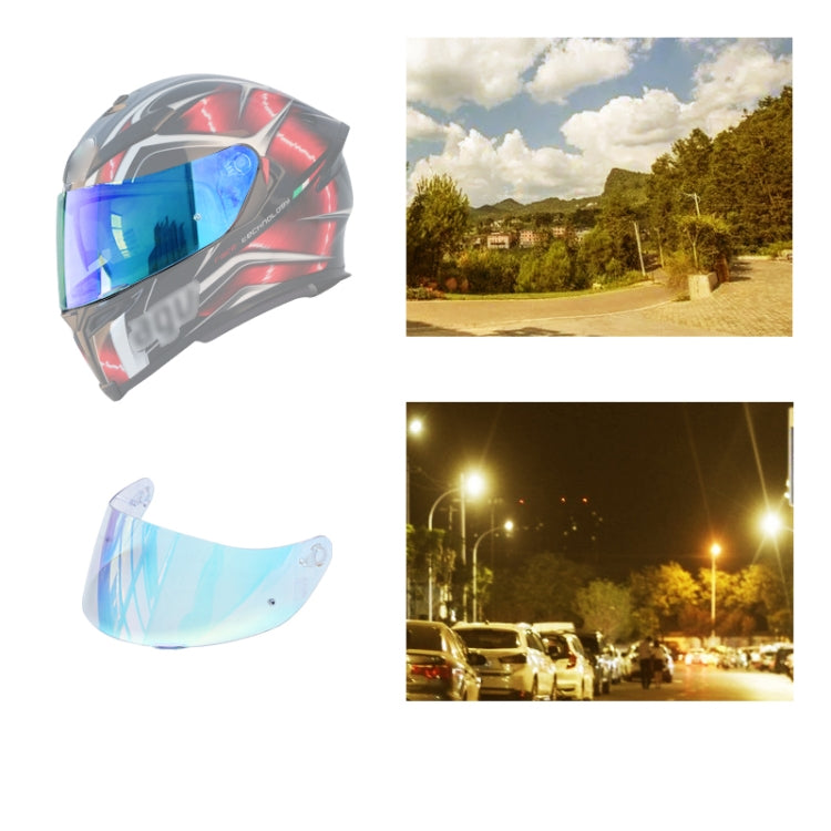Motorcycle Helmet Visor Anti-UV Wind Shield Lens For AGV K1 / K3SV / K5 — Aurora Red
