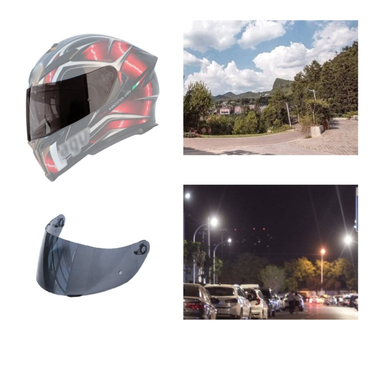 Motorcycle Helmet Visor Anti-UV Wind Shield Lens For AGV K1 / K3SV / K5 — Aurora Blue