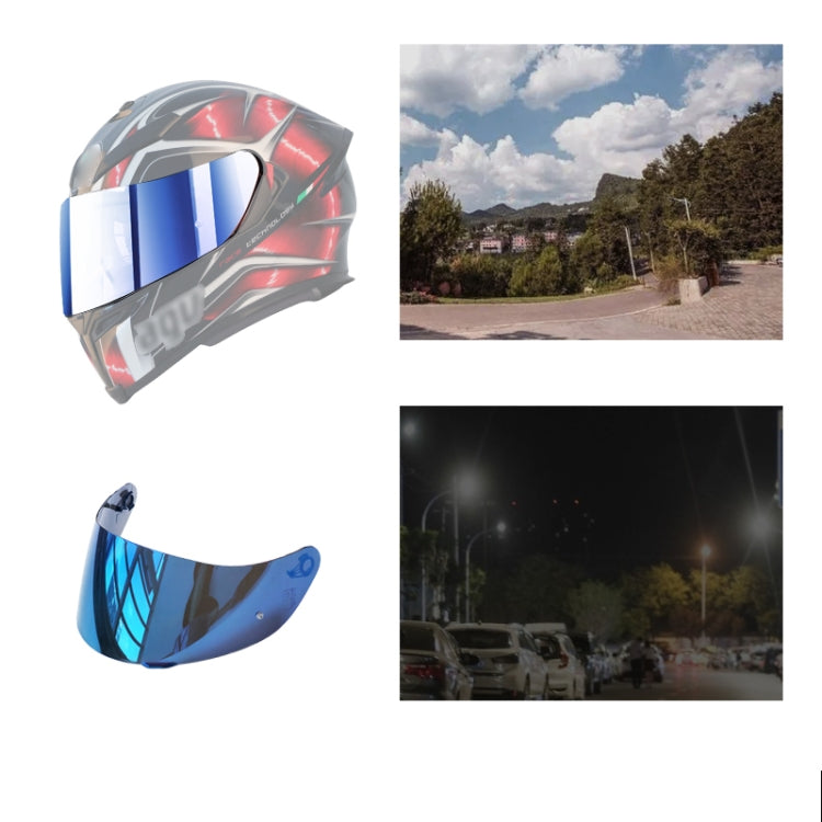 Motorcycle Helmet Visor Anti-UV Wind Shield Lens For AGV K1 / K3SV / K5 — Tea Black
