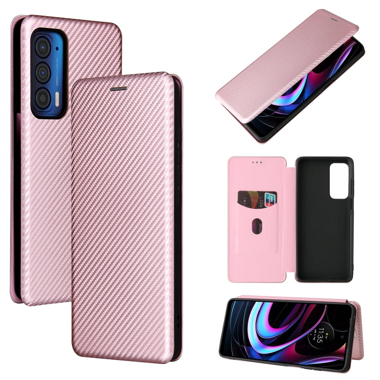 Carbon Fiber Texture Magnetic Leather Phone Case with Card Slot