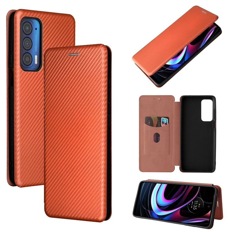 Carbon Fiber Texture Magnetic Leather Phone Case with Card Slot