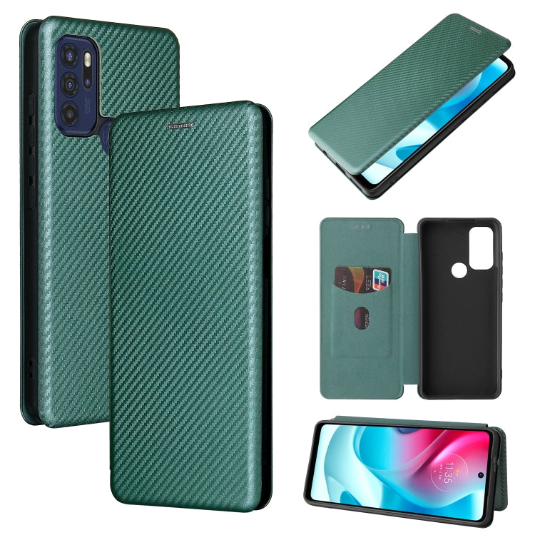 Carbon Fiber Texture Magnetic Leather Phone Case with Card Slot