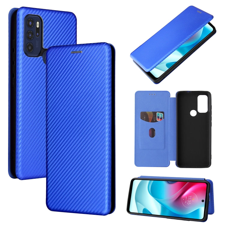 Carbon Fiber Texture Magnetic Leather Phone Case with Card Slot