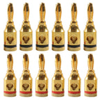 Car Gold-plated Red and Black 4mm Banana Head Audio Plug