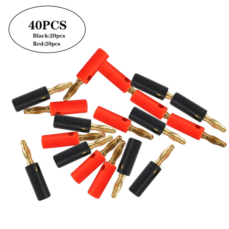Car Red and Black Cover Gold-plated 4mm Banana Head Audio Plug — view 9