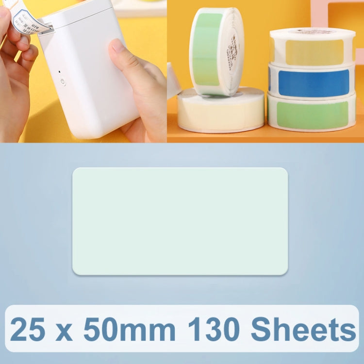Thermal Printing Label Paper Stickers For NiiMbot D101 / D11 — 25 x 50mm 130 Sheets Mint Green