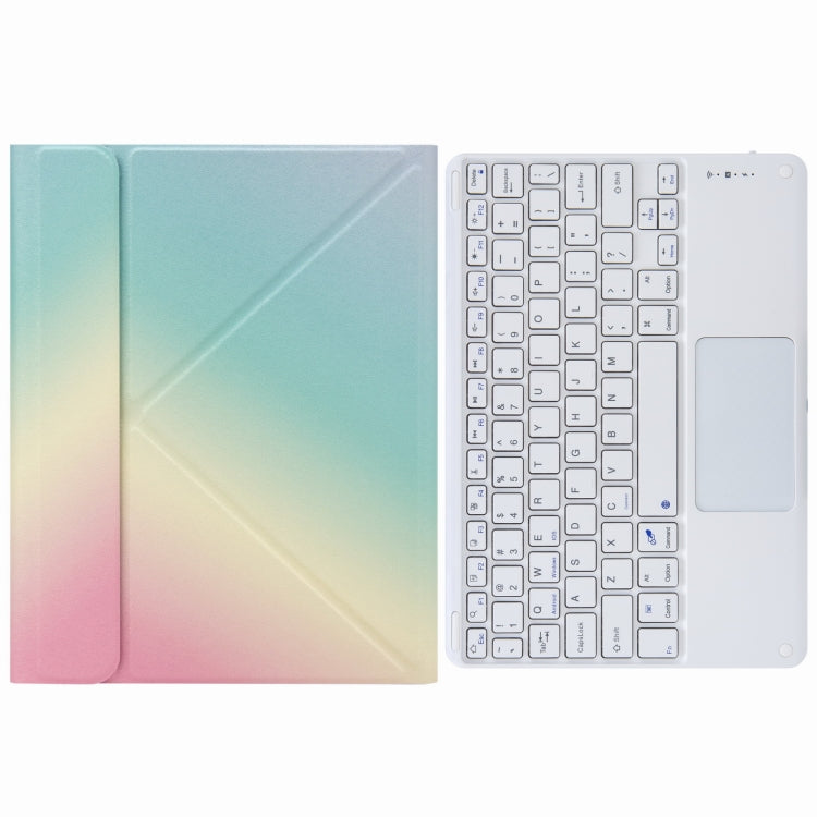 H-102C Touch Bluetooth Keyboard Leather Case with Rear Three-fold Holder