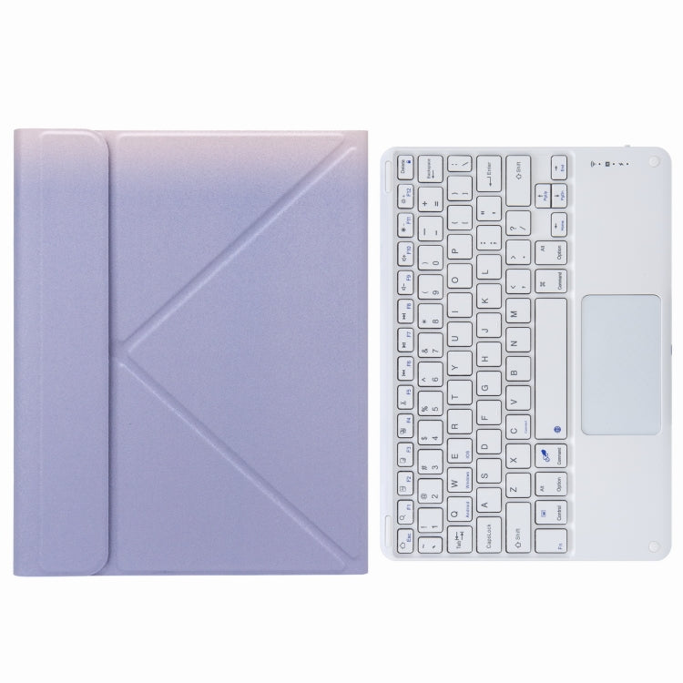 H-097C Touch Bluetooth Keyboard Leather Case with Rear Three-fold Holder