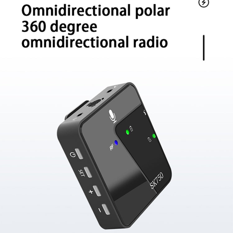 SK750 Type-C Charging One for One Wireless Lavalier Mini Microphone — view 4