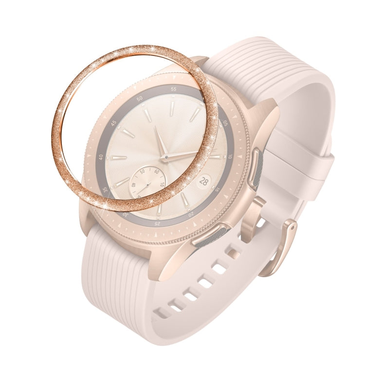 Glitter Powder Stainless Steel Bezel Ring — Silver