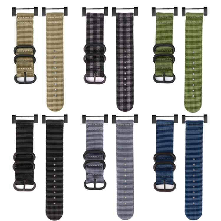 Three-ring Steel Buckle Nylon Watchband