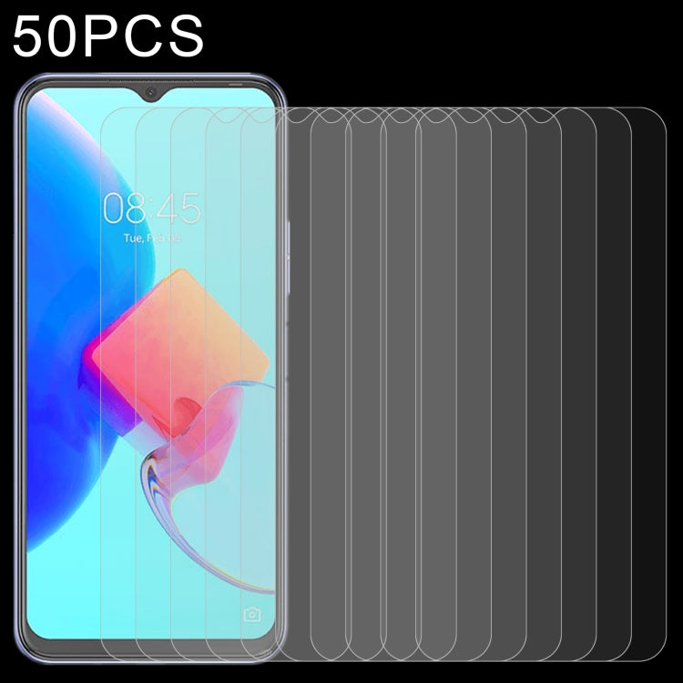 50 PCS 0.26mm 9H 2.5D Tempered Glass Film