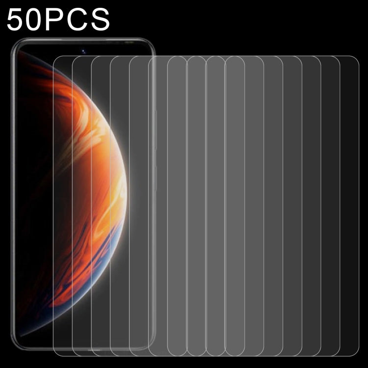 50 PCS 0.26mm 9H 2.5D Tempered Glass Film