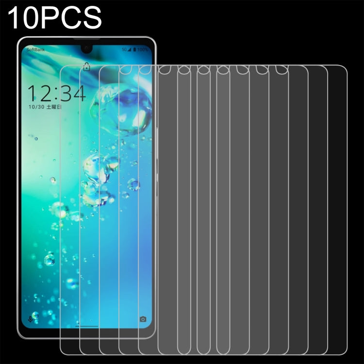 10 PCS 0.26mm 9H 2.5D Tempered Glass Film, For Sharp Aquos Sense 3 Plus (10 PCS)         ...