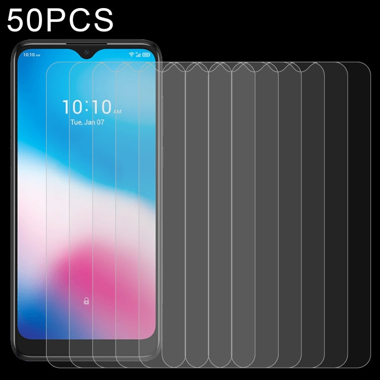 50 PCS 0.26mm 9H 2.5D Tempered Glass Film