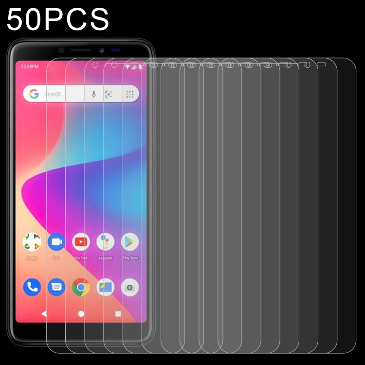 50 PCS 0.26mm 9H 2.5D Tempered Glass Film