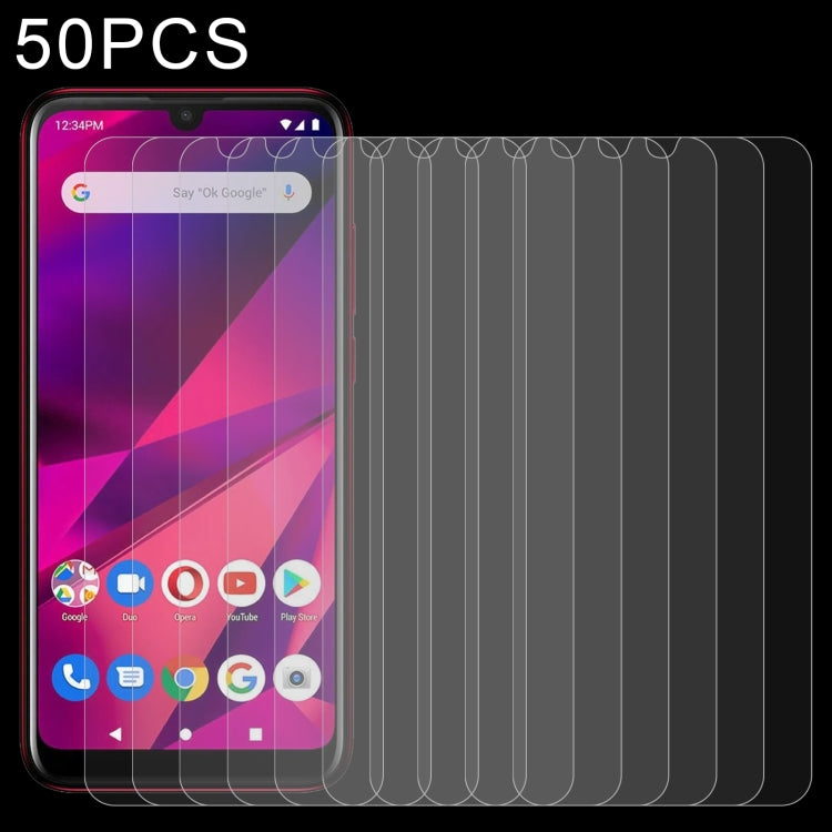 50 PCS 0.26mm 9H 2.5D Tempered Glass Film