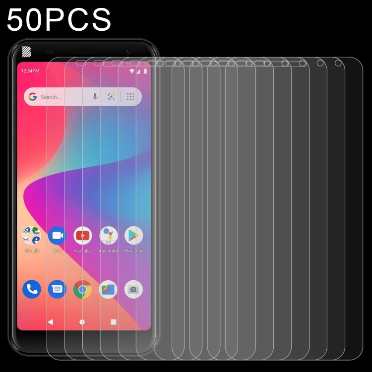 50 PCS 0.26mm 9H 2.5D Tempered Glass Film