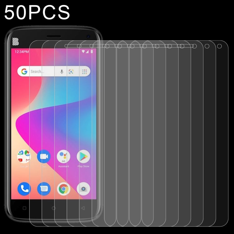 50 PCS 0.26mm 9H 2.5D Tempered Glass Film