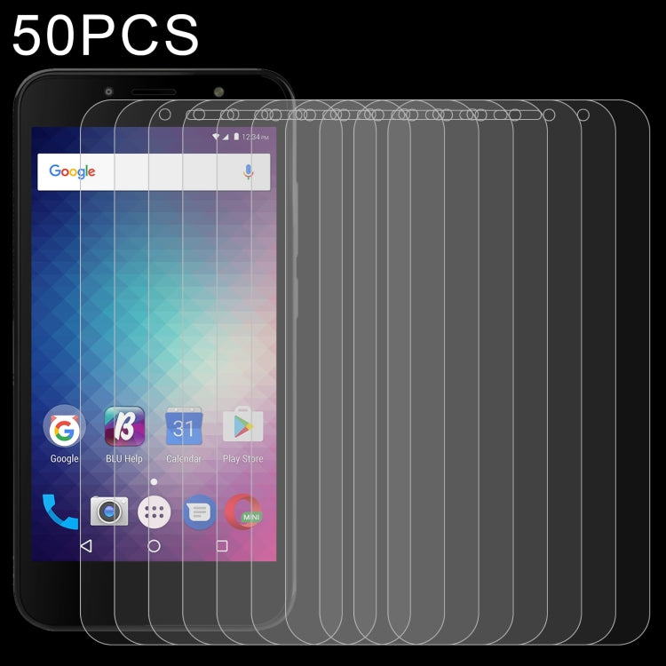 50 PCS 0.26mm 9H 2.5D Tempered Glass Film