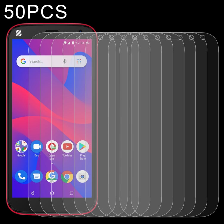 50 PCS 0.26mm 9H 2.5D Tempered Glass Film