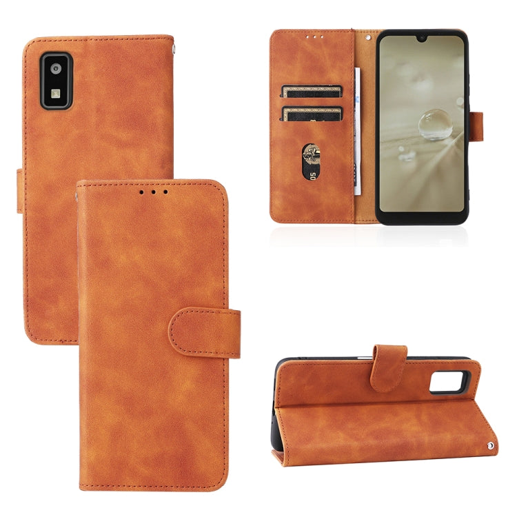 Skin Feel Magnetic Buckle Calf Texture PU Phone Case