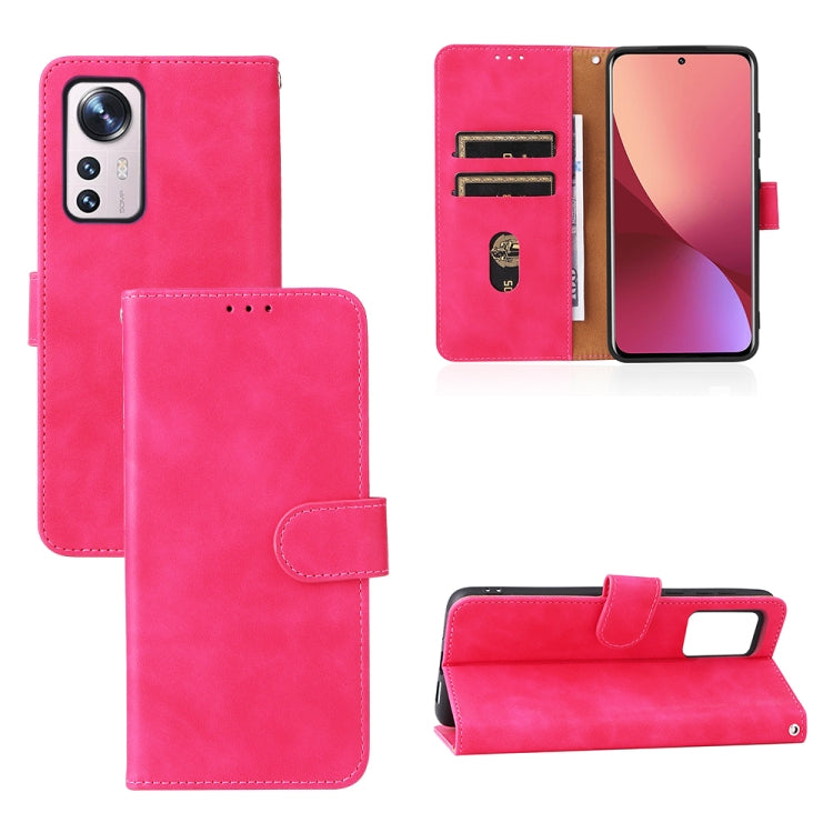 Skin Feel Magnetic Buckle Calf Texture PU Phone Case