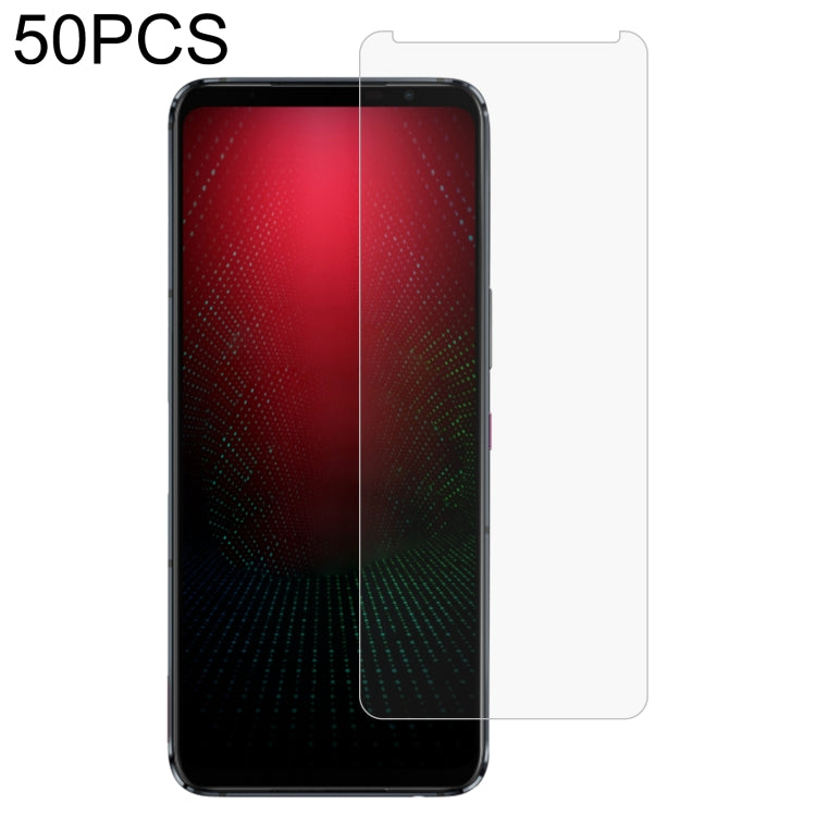 50 PCS 0.26mm 9H 2.5D Tempered Glass Film
