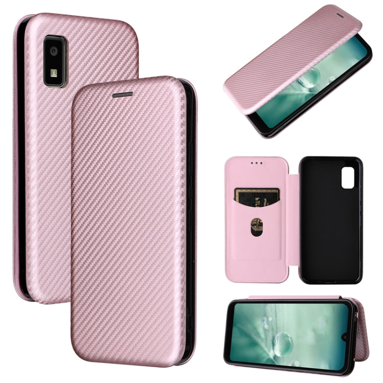 Carbon Fiber Texture Magnetic Horizontal Flip PU Phone Case