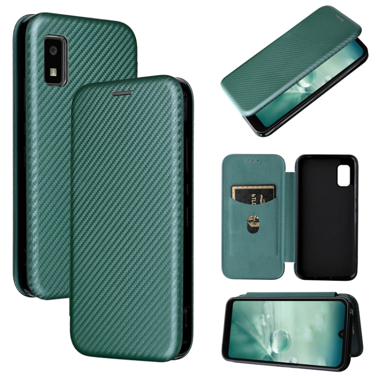 Carbon Fiber Texture Magnetic Horizontal Flip PU Phone Case