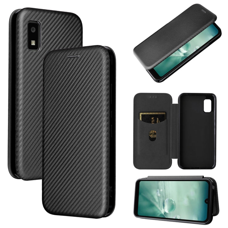 Carbon Fiber Texture Magnetic Horizontal Flip PU Phone Case
