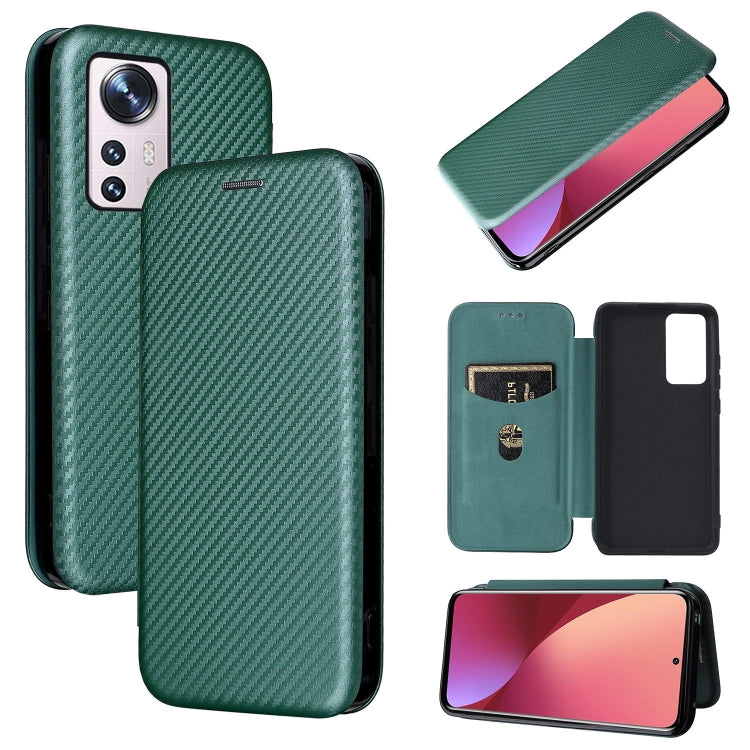 Carbon Fiber Texture Magnetic Horizontal Flip PU Phone Case
