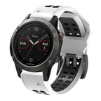 Dual Row Holes Two-color Silicone Watchband