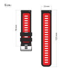 Two-color Silicone Watchband — Black Blue
