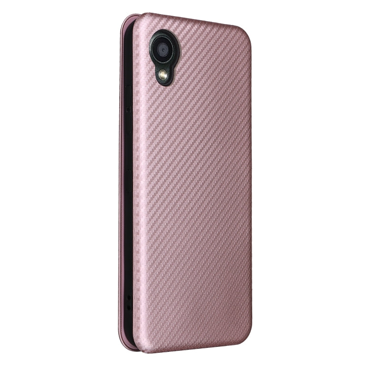 Carbon Fiber Texture Magnetic Horizontal Flip PU Phone Case