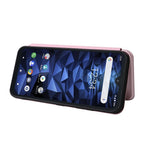 Carbon Fiber Texture Magnetic Horizontal Flip PU Phone Case