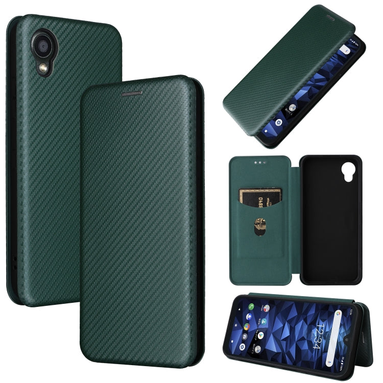 Carbon Fiber Texture Magnetic Horizontal Flip PU Phone Case