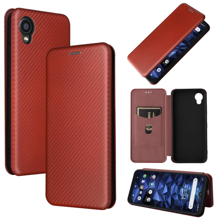 Carbon Fiber Texture Magnetic Horizontal Flip PU Phone Case